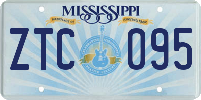 MS license plate ZTC095