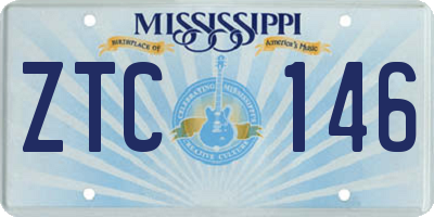 MS license plate ZTC146