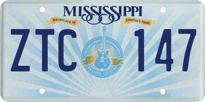 MS license plate ZTC147