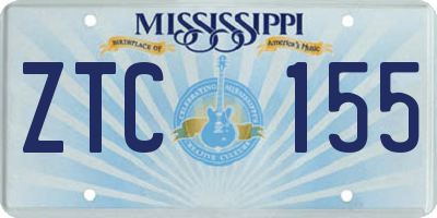 MS license plate ZTC155