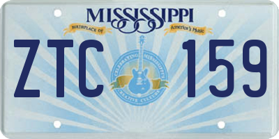 MS license plate ZTC159