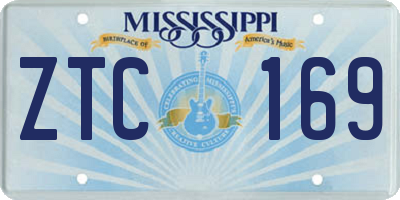 MS license plate ZTC169