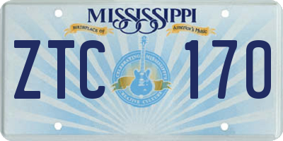 MS license plate ZTC170