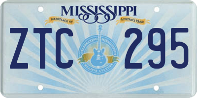MS license plate ZTC295