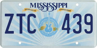 MS license plate ZTC439