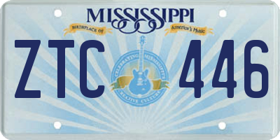 MS license plate ZTC446