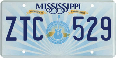 MS license plate ZTC529