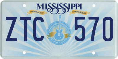 MS license plate ZTC570