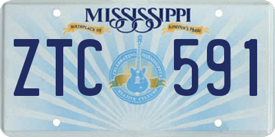 MS license plate ZTC591