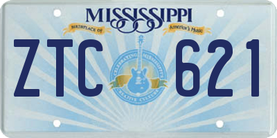 MS license plate ZTC621