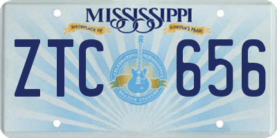 MS license plate ZTC656