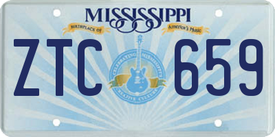 MS license plate ZTC659