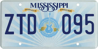 MS license plate ZTD095