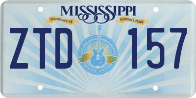 MS license plate ZTD157