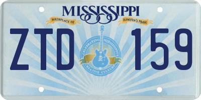 MS license plate ZTD159