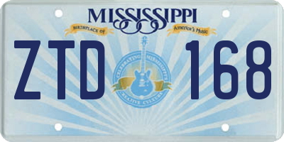 MS license plate ZTD168