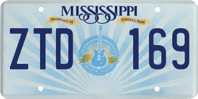 MS license plate ZTD169