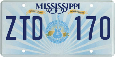MS license plate ZTD170