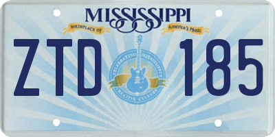 MS license plate ZTD185