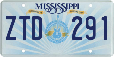 MS license plate ZTD291