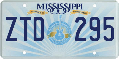 MS license plate ZTD295