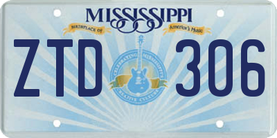 MS license plate ZTD306