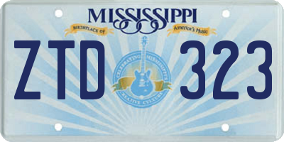 MS license plate ZTD323