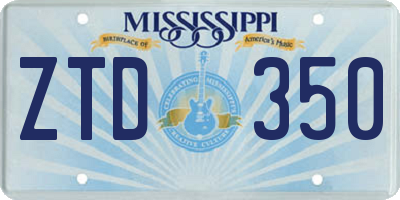 MS license plate ZTD350