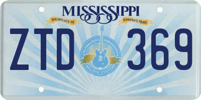 MS license plate ZTD369