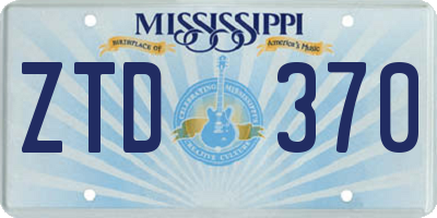MS license plate ZTD370