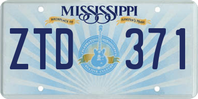 MS license plate ZTD371