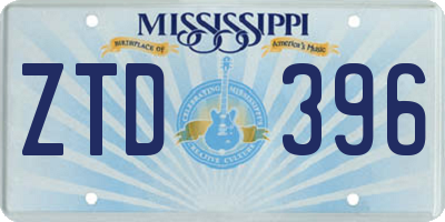 MS license plate ZTD396