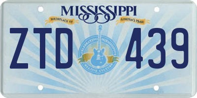 MS license plate ZTD439