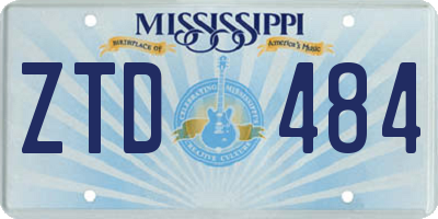 MS license plate ZTD484