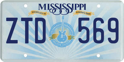 MS license plate ZTD569