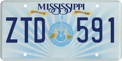 MS license plate ZTD591