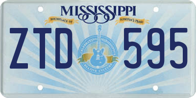 MS license plate ZTD595