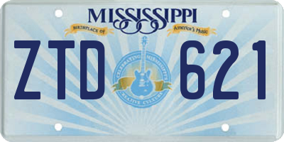MS license plate ZTD621
