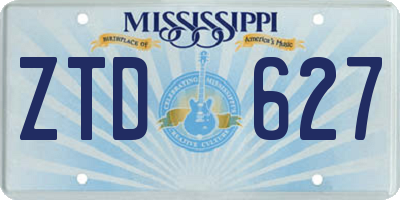 MS license plate ZTD627