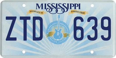 MS license plate ZTD639