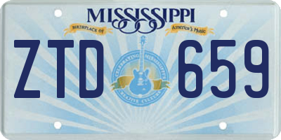 MS license plate ZTD659