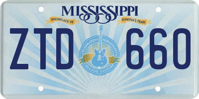 MS license plate ZTD660