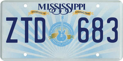 MS license plate ZTD683