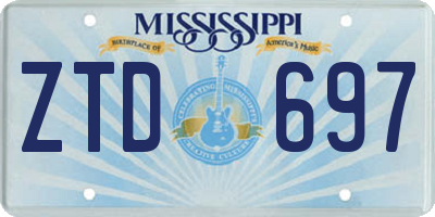 MS license plate ZTD697