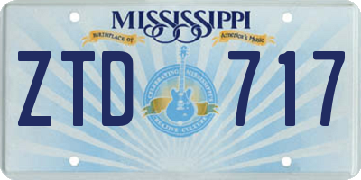 MS license plate ZTD717