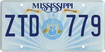 MS license plate ZTD779