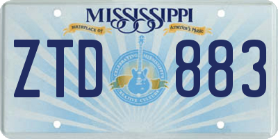 MS license plate ZTD883