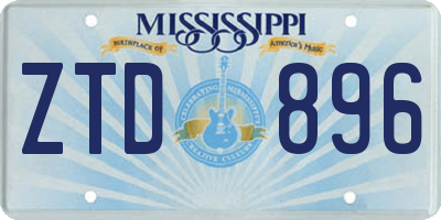 MS license plate ZTD896