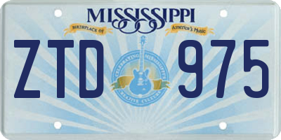 MS license plate ZTD975