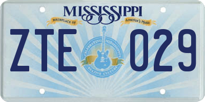 MS license plate ZTE029